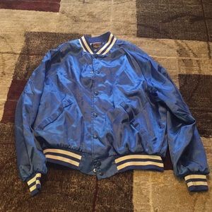 Blue and white jersey jacket